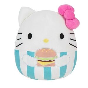 Squishmellow Hello Kitty Plush with Pink Bow 🎀 cheeseburger NEW